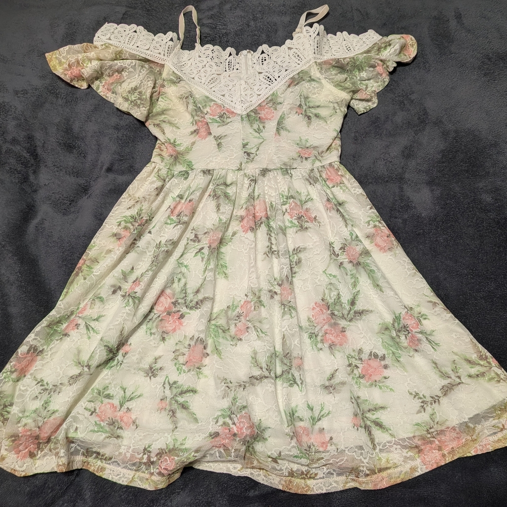 🌸 Disney Princess Floral Lace Dress 🌸